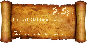 Hajnal Szilveszter névjegykártya